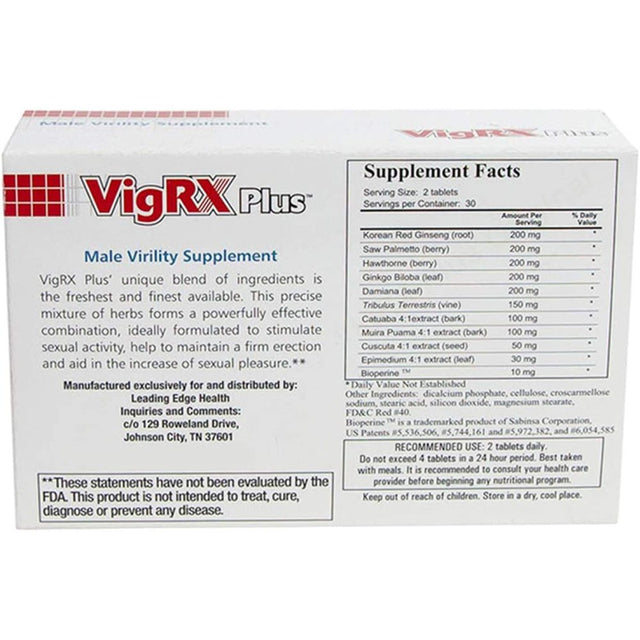 Vigrx plus Male Virility Herbal Dietary Supplement Pill - 60 Tablets (3 Box), One Customer Reported That the Product Can Make You Sick. If You Experience This, Pl...