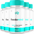 (5 Pack) Feedamind - Brain Boost Supplement - Dietary Supplement for Focus, Memory, Clarity, & Energy - Advanced Cognitive Support Formula for Maximum Strength - 300 Capsules