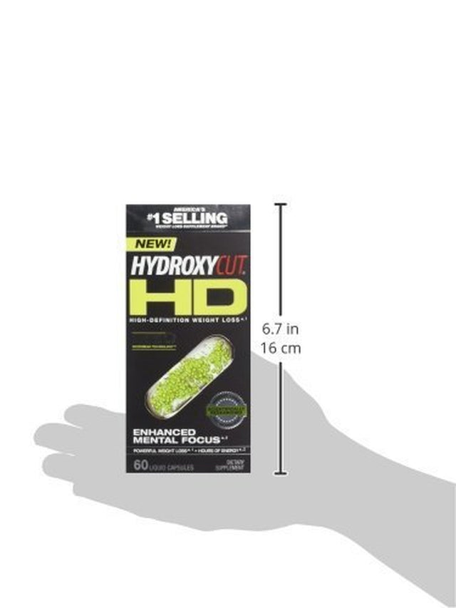 Hydroxycut HD Weight Loss Supplements, Delivers Hours of Energy, Enhanced Mental Focus & Metabolism Booster, 60 Pills