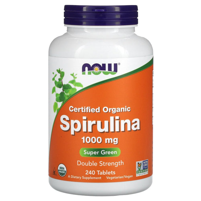 NOW FOODS Spirulina Double Strength, 1000 Mg Organic - 240 Tablets