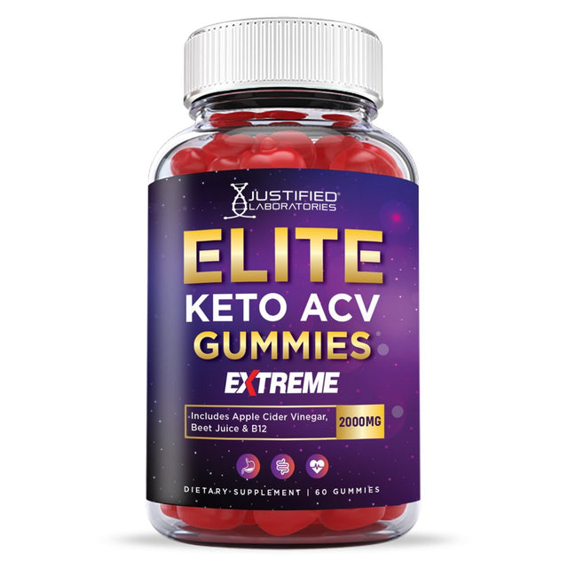 (5 Pack) Elite Keto Extreme ACV Gummies 2000Mg Dietary Supplement 300 Gummys