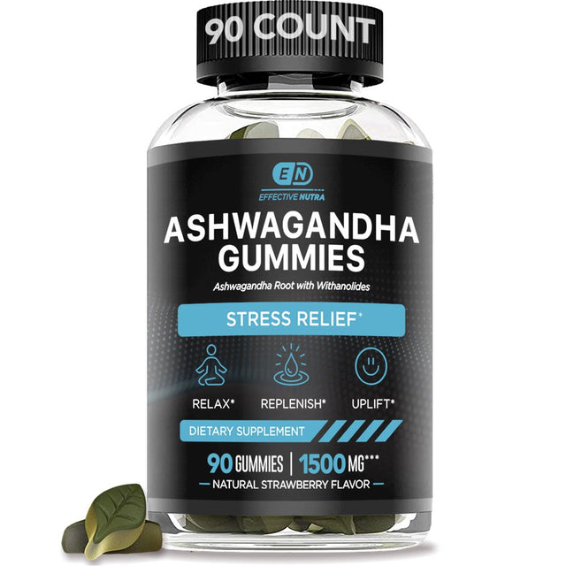 Effective Nutra Ashwagandha Gummies 1500Mg - Supplements for Men & Women - (90 Count)