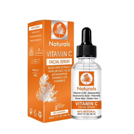 Vitamin C Serum - Certified Organic Ingredients + 11% Hyaluronic Acid + Vitamin E Moisturizer + Anti-Aging Formulation