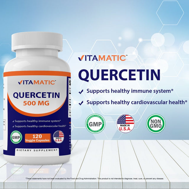 Vitamatic Quercetin 500Mg Supplement - 120 Veggie Capsules