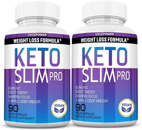 Keto Fast Diet Pills- Ketone Slim Pro 180 Capsules-Apple Cider Vinegar,Exogenous BHB Salt Supplement for Ketogenic Diet-Utilize Fat for Energy/Focus,Weight Management, Manage Cravings