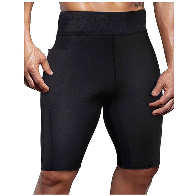 Rovga Shapewear Men Weight Sweat Workout Short Pant Legging Burner Shorts Tummy Control Shapewear