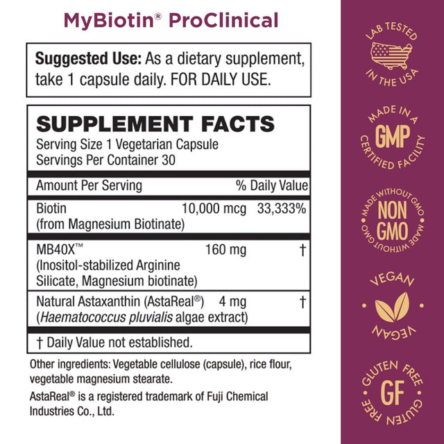 Mybiotin Proclinical + FREE B12 Energy Melt ($19.95 VALUE) - WALMART EXCLUSIVE KIT - Purity Products - Mybiotin Proclinical (Biotin, MB40X, Astaxanthin) - Myvitamin B12 (Methylcobalamin B12 +More)