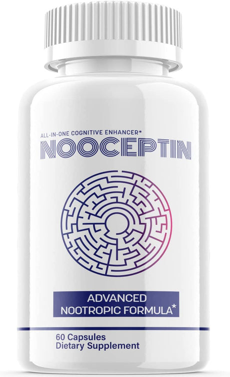 (1 Pack) Nooceptin - Nootropic Memory Booster Dietary Supplement for Focus, Memory, Clarity, & Energy - Advanced Cognitive Formula for Maximum Strength - 60 Capsules