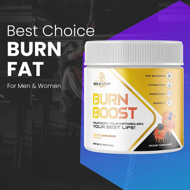 (5 Pack) Gold Vida Burn Boost Powder - Dietary Supplement for Weight Loss Management & Metabolism - Appetite Suppressant