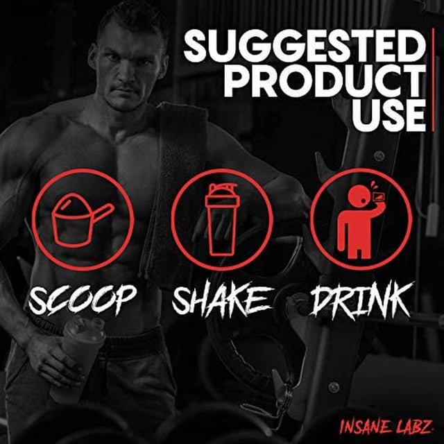 Insane Labz Insane Amino Hellboy Edition, BCAA with Energy Focus Muscle Recovery, Intra Workout Powder, 2 1 1 Branched Chain Amino Acid Powder, 30 Srvgs, Lemonade