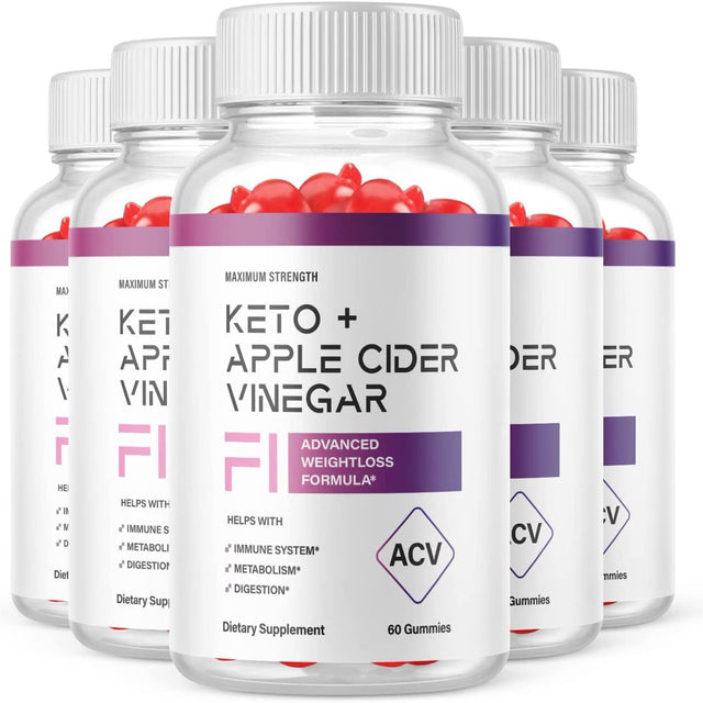 (5 Pack) F1 Keto ACV Gummies - Supplement for Weight Loss - Energy & Focus Boosting Dietary Supplements for Weight Management & Metabolism - Fat Burn - 300 Gummies