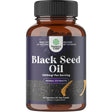 Vegan Black Seed Oil Capsules - Cold Pressed Nigella Sativa Black Cumin Seed Oil Capsules with Omega 3 6 9 Antioxidants and Thymoquinone for Hair Growth Immune Support Joint Health and Digestion