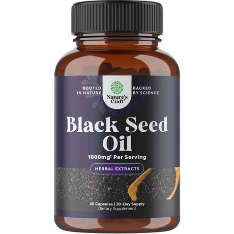 Vegan Black Seed Oil Capsules - Cold Pressed Nigella Sativa Black Cumin Seed Oil Capsules with Omega 3 6 9 Antioxidants and Thymoquinone for Hair Growth Immune Support Joint Health and Digestion