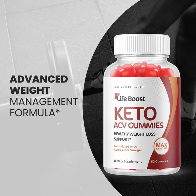 (5 Pack) Life Boost Keto ACV Gummies - Supplement for Weight Loss - Energy & Focus Boosting Dietary Supplements for Weight Management & Metabolism - Fat Burn - 300 Gummies