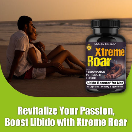 Xtreme Roar Testosterone Booster Vitamin Supplement, Male Enhancing 60 Capsules