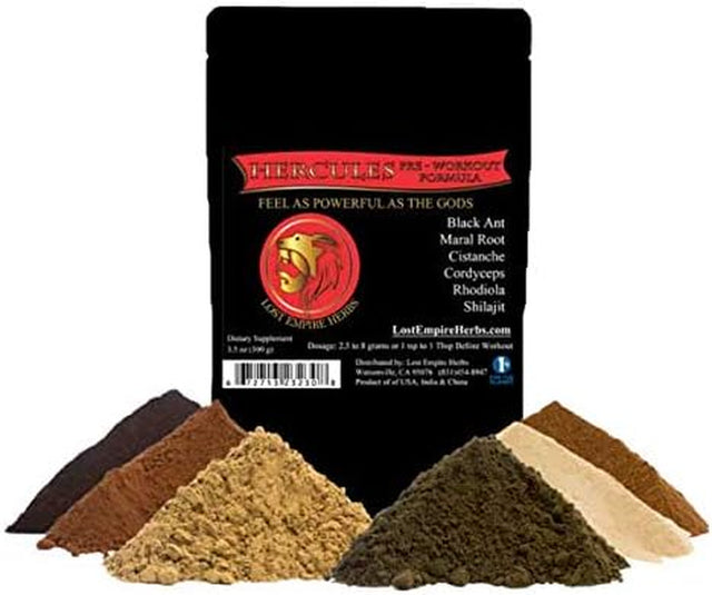 Lost Empire Herb'S Pre Workout Herbal Supplement (Powder ~ 100G) || Premium Grade & 100% Pure || Proprietary Blend of Ancient Chinese Herbs Combine to Synergistically Boost Performance