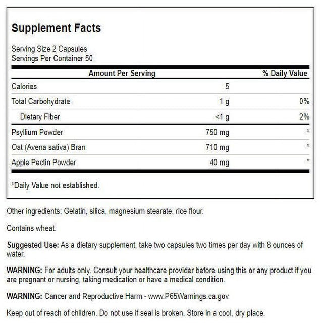 Swanson Tri-Fiber Complex 100 Caps 2 Pack