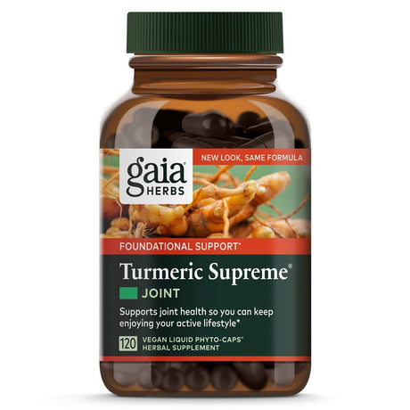 Gaia Herbs Turmeric Supreme Joint -- 120 Vegan Liquid Phyto-Caps