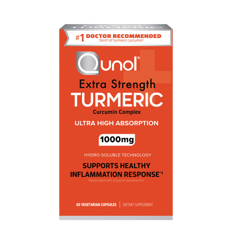 Qunol Turmeric Curcumin Capsules (60 Count) with Ultra High Absorption, 1000Mg Joint Support Herbal Supplement