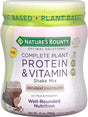 Complete Plant Protein & Vitamin Shake Mix by Nature'S Bounty Optimal Solutions, with Fiber and Probiotics, Plant Based, Decadent Chocolate, 13 Oz