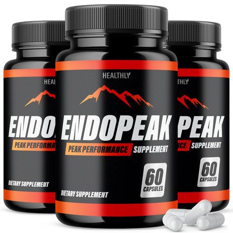 (3 Pack) Endopeak Supplement Male Support Powder Pills Pump Extra Strength Formula (180 Capsules)