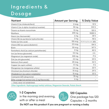 Linpharma Dolovent Magnesium, B2, Coq10 Dietary Supplement for Brain Health - 1 Bottle