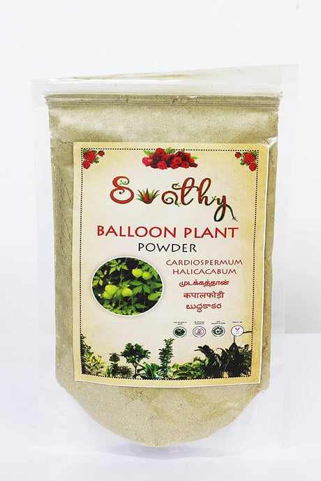 SWATHY Naturals : Mudakathan Powder 100G/முடக்கத்தான்/Balloon Plant/Cardiospermum Halicacabum/Mudakathan