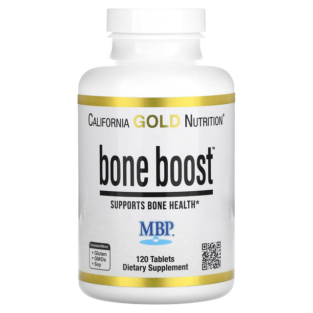 Bone Boost Supplement by California Gold Nutrition, Support for Bone Health, Nutrient Blend with Calcium and Vitamin D, Vegetarian Friendly, Gluten Free, Non-Gmo, 120 Tablets