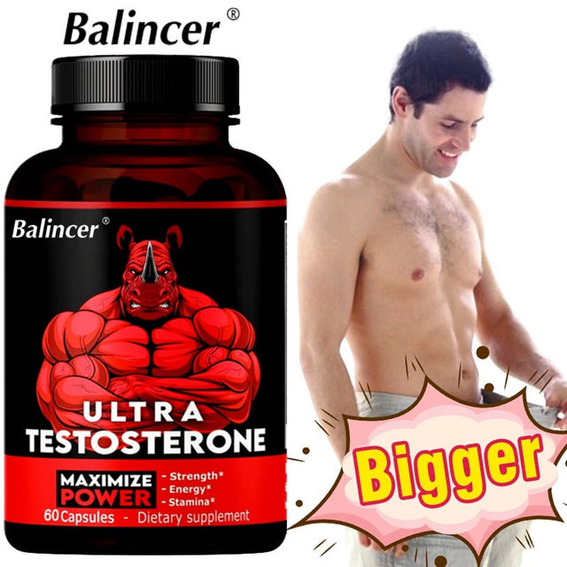 Balincer Men'S Testosterone Booster - Increase Energy, Endurance, Reduce Fatigue, Dietary Supplement Capsules