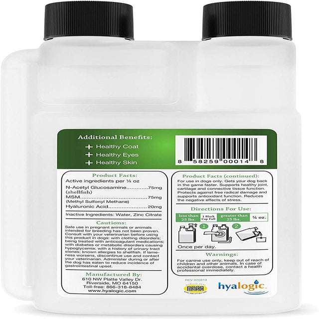 Hyalogic Hyaflex Pro-Complete Dog Joint Supplement, Canine Joint Support – Hyaluronic Acid Joint Supplement for Dogs –W/Glucosamine MSM Supplement 30-60 Day Supply, Cartilage & Coat Supplement