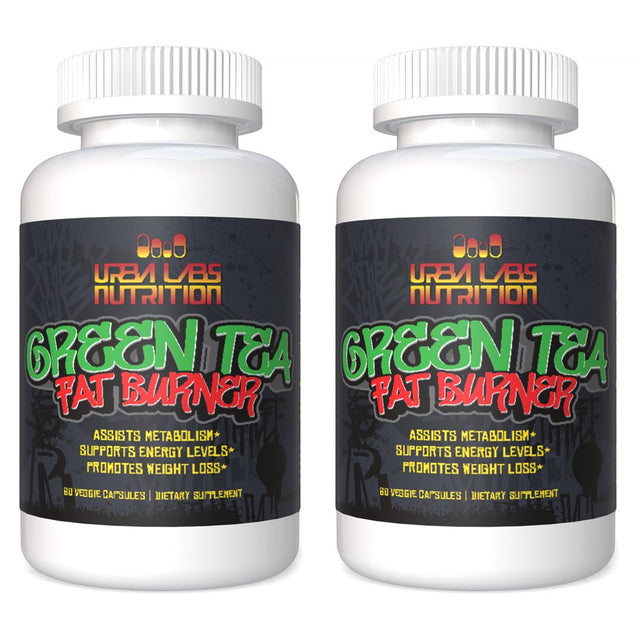 Urbalabs 2 Pack Green Tea Extract Fat Burner Premium Supplement Healthy Weight Loss Diet Pills Appetite Suppressant for Weight Loss Metabolism Booster All Natural