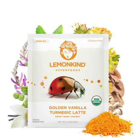 FAT-BURN Golden Vanilla with Turmeric & Milk Thistle - Liver Detox & Stress Relief (10 Lattes)