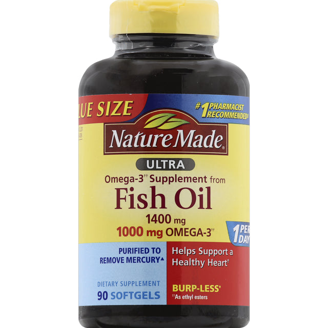 Nature Made Ultra Fish Oil - Burp-Less 1,400 Mg 90 Sgels