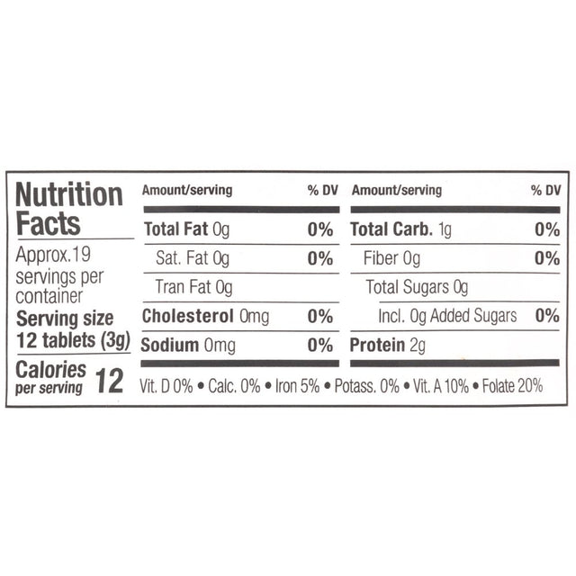 Sunfood Superfoods Chlorella Tablets, 2.0 Oz