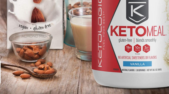 Ketologic Keto Meal Replacement Shake with MCT, Vanilla | Low Carb, High Fat Keto Shake | Promotes Weight Loss & Suppresses Appetite | 8 Servings