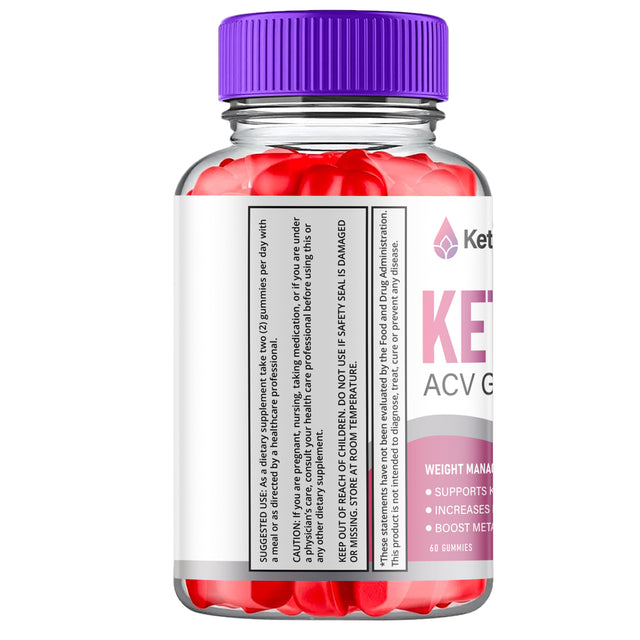 (1 Pack) Keto Drops Keto ACV Gummies - Apple Cider Vinegar Supplement for Weight Loss - Energy & Focus Boosting Dietary Supplements for Weight Management & Metabolism - Fat Burn - 60 Gummies