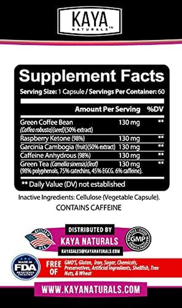 Kaya Naturals Best Energy Blend -Energy Support, Boost Metabolism, Weight Management 60 Count