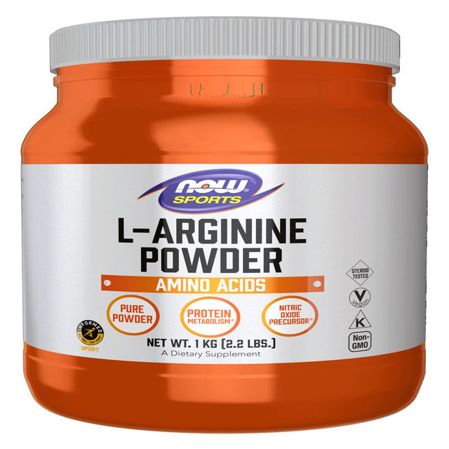 Now Sports Nutrition, L-Arginine Powder, Nitric Oxide Precursor, Amino Acids, 2.2-Pound