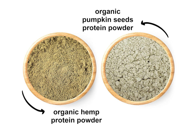 Food to Live Organic Protein Powders Bundle - Organic Hemp Protein Powder, 2 Pounds and Organic Pumpkin Seeds Protein Powder, 2 Pounds - Non-Gmo, Kosher, Raw, Vegan Superfood