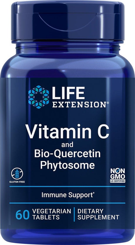 Life Extension Vitamin C and Bio-Quercetin Phytosome -- 60 Vegetarian Tablets