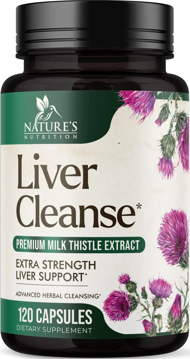 Liver Cleanse Detox & Repair Formula - Herbal Liver Support Supplement with Milk Thistle with Silymarin, Artichoke Extract, Dandelion, Beet, Chicory Root, & Turmeric for Liver Health - 120 Capsules