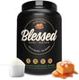 Blessed Vegan Protein Powder - Plant Based Protein Shake Meal Replacement Powder - 23G of Pea Protein Powder for Women & Men, Non-Dairy, Gluten Free, No Sugar Added, 30 Servings (Salted Caramel)