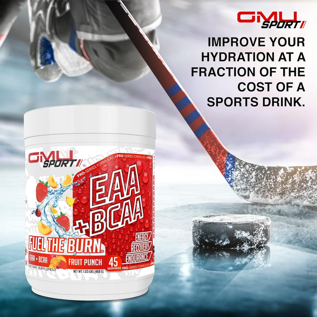 GMU Sport BCAA + Eaas Hydration and Recovery Powder Drink Mix (Fruit Punch)