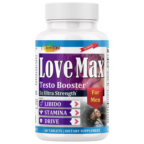 Lovemax Male Testosterone Supplement to Boost Stamina, and Confidence-60 Tablets by Therefore