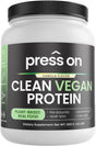 Press on Plant Based Protein Powder Shake with Real Superfood Vegan Gluten Free Vegan Protein Low Net Carbs Non Dairy Sugar Free Added Non-Gmo 4G Bcaas 22G Protein (Net. WT 500 G 1.10 Lbs.)