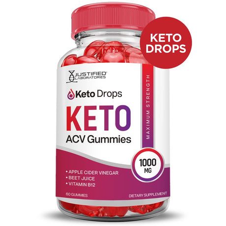 (5 Pack) Keto Drops Keto ACV Gummies 1000MG Dietary Supplement 300 Gummys