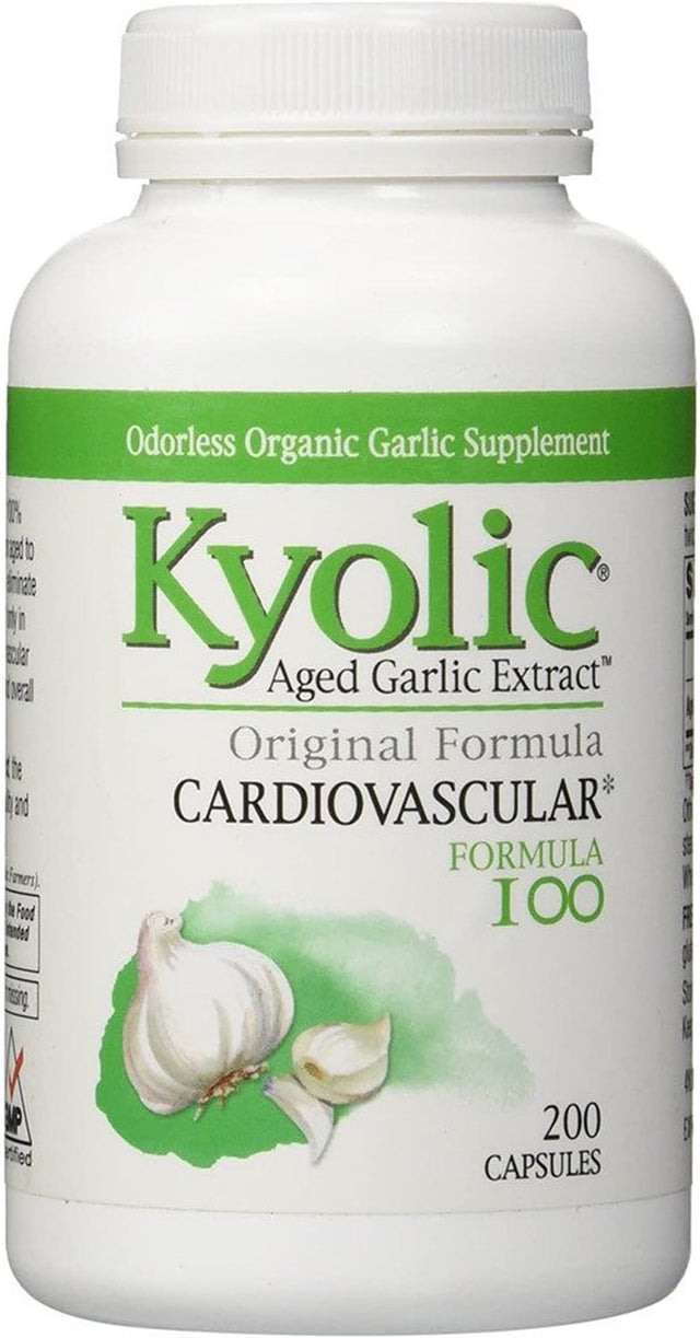 Kyolic Garlic Formula 100 Original Cardiovascular Formula (200 Capsules)