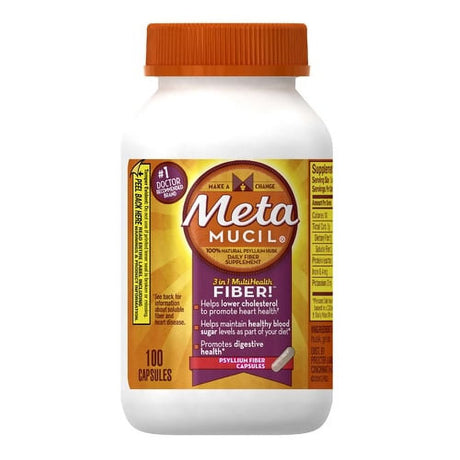 Metamucil Fiber Therapy for Regularity, Fiber Supplement Capsules - 100 Ea, 6 Pack