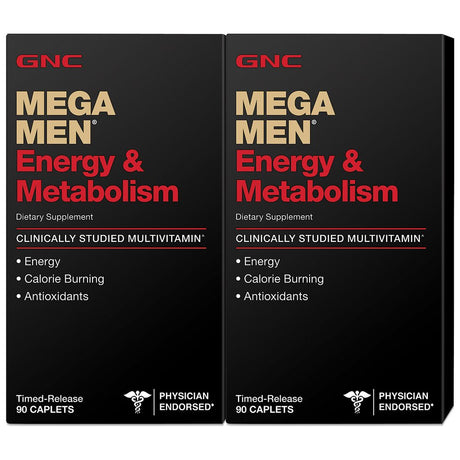 GNC Mega Men Energy & Metabolism Multivitamins - 180 Ct. Supports Mental Focus