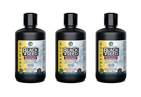 Amazing Herbs Black Seed Cold-Pressed Oil - 32Oz (3 Pack)